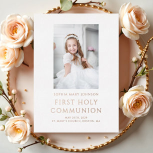 Elegant Photo First Communion Gold
