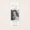 Elegant Photo Funeral Memorial Poem Bookmark Card