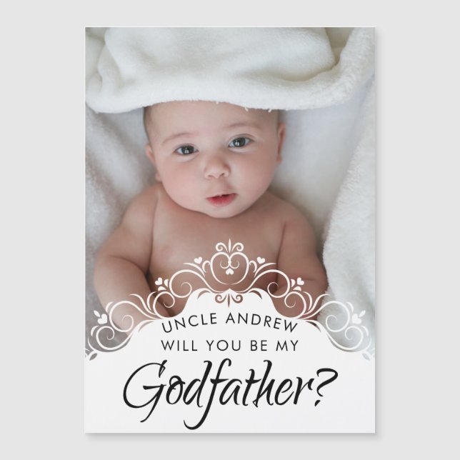 Elegant Photo Godfather Proposal (Front)