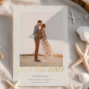 Elegant Photo Gold Save the Date