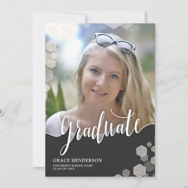 Elegant Photo Graduation Announcement (Front)