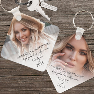 Elegant Photo Graduation Key Ring