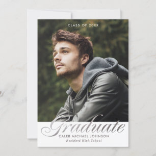 Elegant Photo Graduation Party Invitation Card