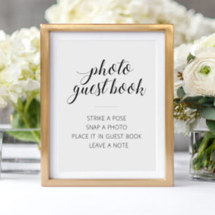Elegant Photo Guest Book Wedding Sign