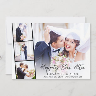 Elegant Photo Happily Ever After Wedding Reception Invitation
