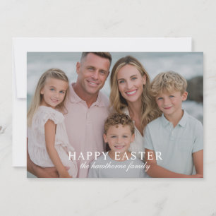Elegant Photo Happy Easter  Holiday Card