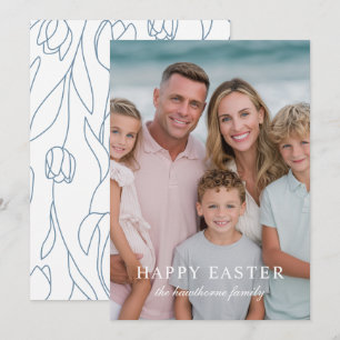 Elegant Photo Happy Easter  Holiday Card