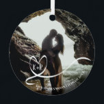 Elegant Photo Honeymoon Trip Memories Keepsake Metal Tree Decoration<br><div class="desc">This beautiful honeymoon keepsake will make a great gift or keepsake gift for a husband or wife or newlyweds. Just add a photo of the couple, preferably on a dark background. This ornament is fully customisable, so you can change the initials, and add your event, place, and date as well...</div>