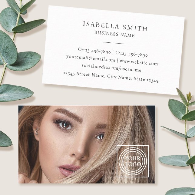 Elegant Photo Logo Minimalist Professional  Business Card (Creator Uploaded)