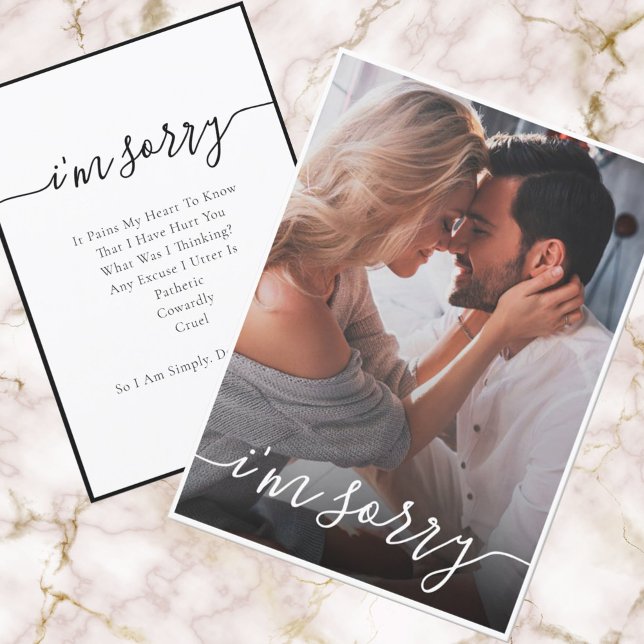 Elegant Photo Memory I’m sorry apology Card (Creator Uploaded)