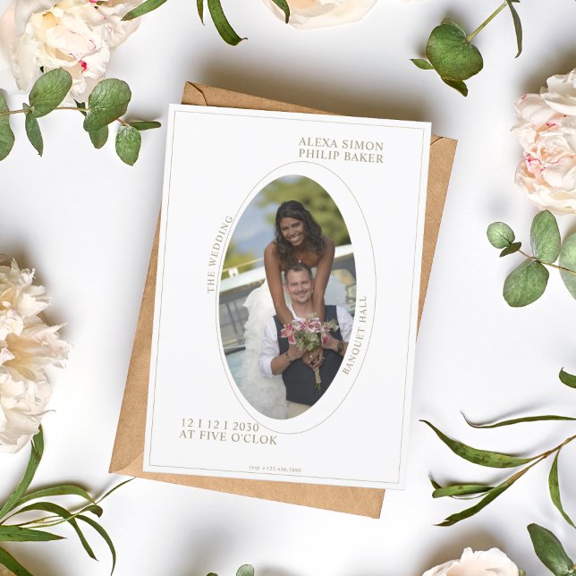 Elegant photo minimalist romantic wedding invitation (1)