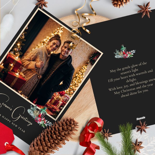 Elegant Photo Minimalist Stylish Merry Christmas Holiday Card (Creator Uploaded)