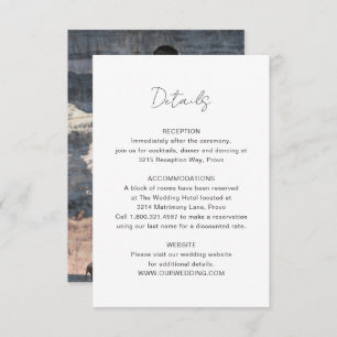 Elegant Photo Modern Wedding Enclosure Card