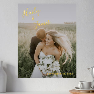 Elegant Photo Modern Wedding Foil Prints
