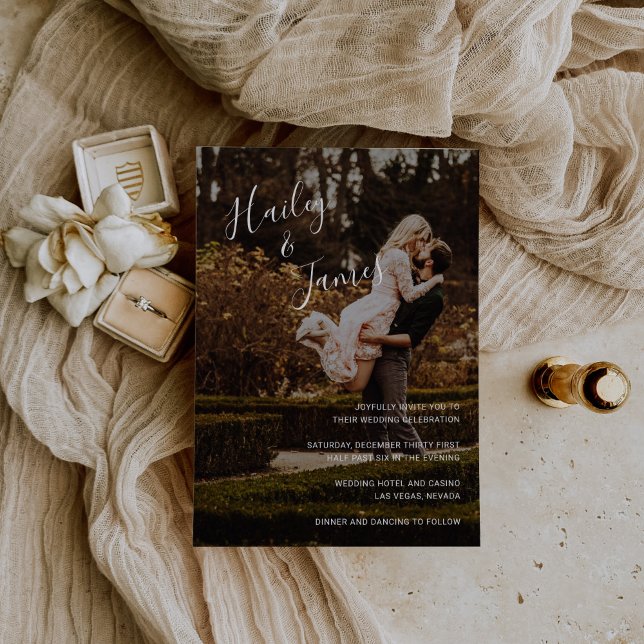 Elegant Photo Modern Wedding Invitation (Creator Uploaded)