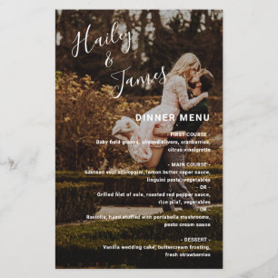 Elegant Photo Modern Wedding Menu