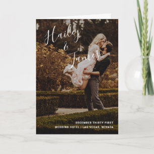 Elegant Photo Modern Wedding Programme
