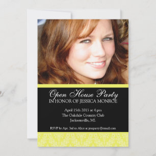 Elegant Photo Open House Graduation Invitation