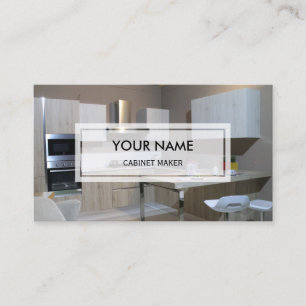 Elegant Photo Overlay   Cabinet Maker Business Card