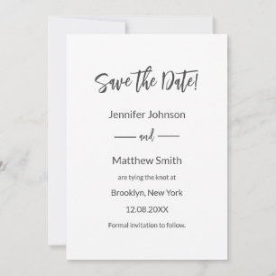 Elegant Photo Overlay Text Wedding Save The Date Invitation