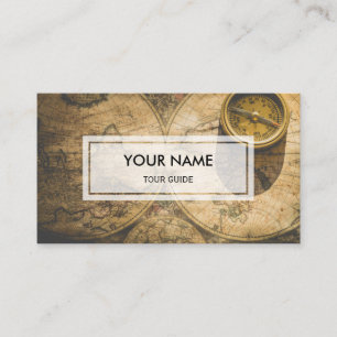 Elegant Photo Overlay   Tour Guide Business Card