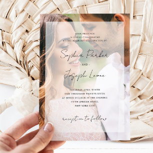 Elegant Photo Overlay Wedding Invitation