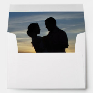 Elegant Photo picture Wedding Ocean Sunset Envelope