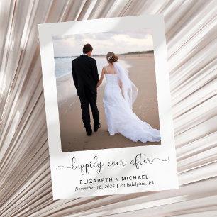 Elegant Photo QR Code Wedding Reception Invitation