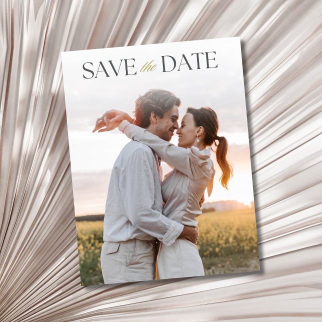 Elegant Photo QR Code Wedding Save the Date Announcement Postcard (Elegant Photo QR Code Wedding Save the Date)