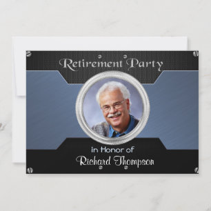 Elegant Photo Retirement Party Invitations