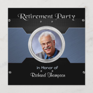 Elegant Photo Retirement Party Invitations