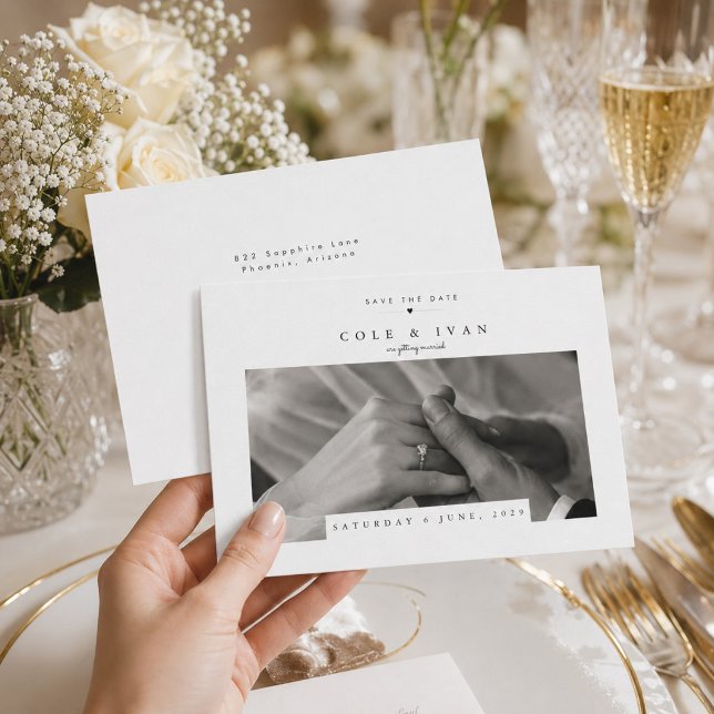 Elegant Photo Save the Date Card Template (Creator Uploaded)