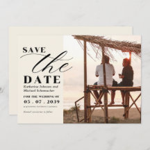 Elegant Photo script calligraphy & QR Code Wedding