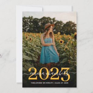 Elegant Photo Script Overlay Graduation Party Invi Invitation