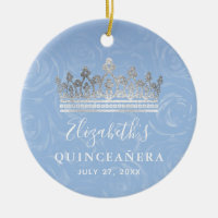 Elegant Photo Silver Light Baby Blue Quinceanera