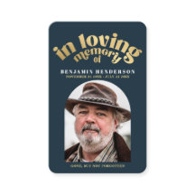 Elegant Photo Sympathy Funeral Prayer Cards