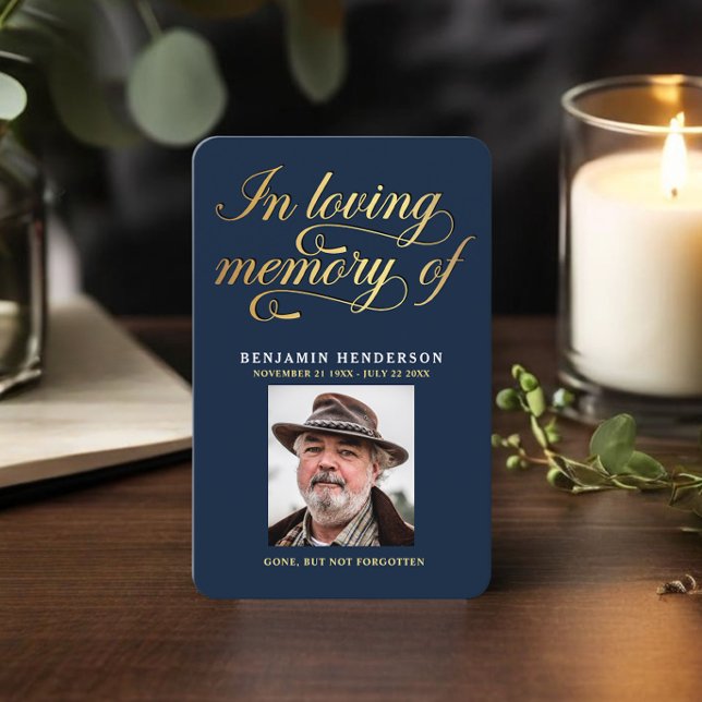 Elegant Photo Sympathy Funeral Prayer Cards (Creator Uploaded)