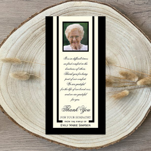 Elegant Photo Sympathy Thank You Photo Card