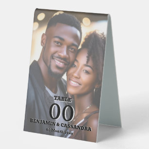 Elegant Photo Table Number Stand Template Custom