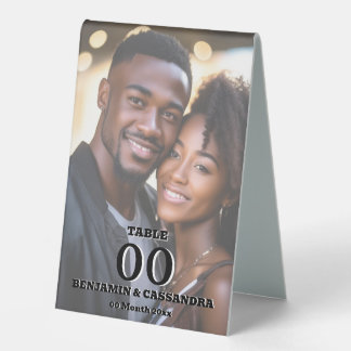 Elegant Photo Table Number Stand Template Custom