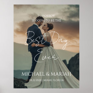 Elegant Photo The Night Before Rehearsal Dinner  Poster