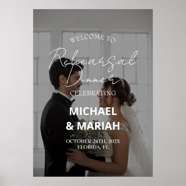 Elegant  Photo The Night Before Rehearsal Dinner Poster (Front)