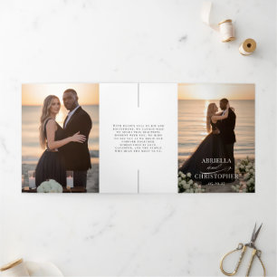 Elegant Photo Tri-Fold Wedding Invitation