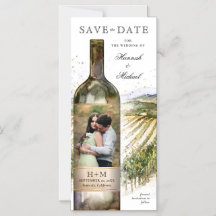 Elegant Photo Vineyard Wedding Save the Date