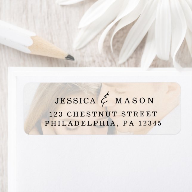 Elegant Photo Wedding Address Layer Label (Insitu)