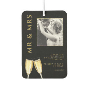 Elegant Photo Wedding Champagne Car Air Freshener