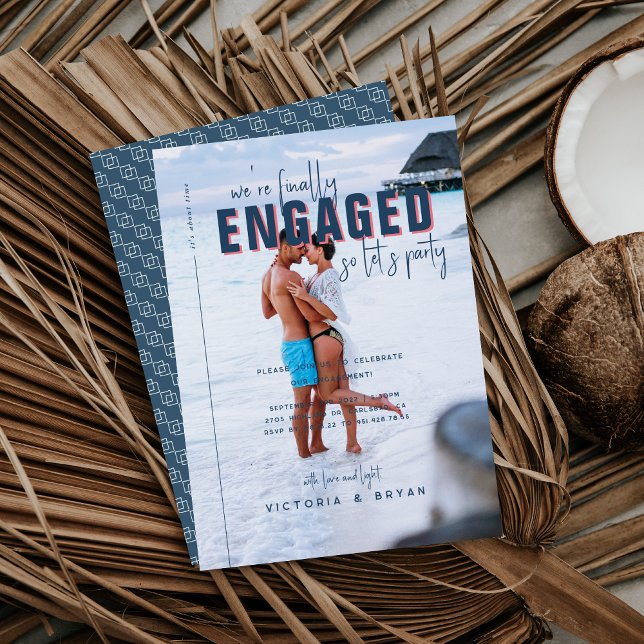 Elegant Photo Wedding Engagement Party Invitation (Creator Uploaded)