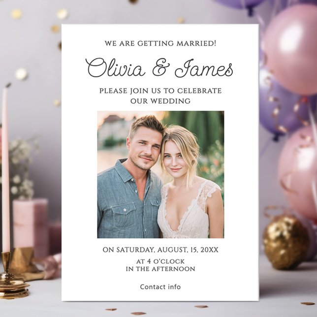 Elegant photo wedding invitation (Creator Uploaded)