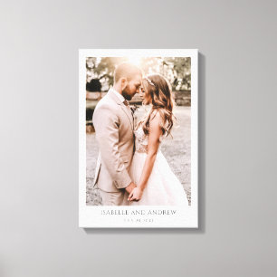 Elegant Photo Wedding Keepsake Canvas Print