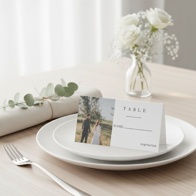 Elegant Photo Wedding Place Cards (Creator Uploaded)